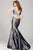 Bead Embellished V-Neck Trumpet Dress 33072
