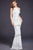 Halter Neck Dress with Floral Embellishment Design 36066
