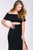 36631 Off Shoulder Cut Out Detail Fitted Long Evening Dress