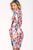 Long Sleeve Floral Print Cocktail Dress 36768