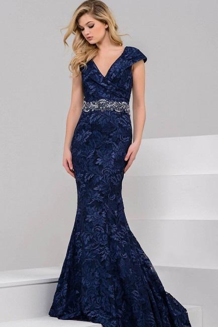 Elegant Evening Dress in Embroidered Lace 37588