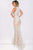 37687 Sleeveless Keyhole Bodice Beaded Lace Gown