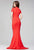 38752 Fitted Short Sleeves Evening Dress