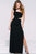 39207 Long Fitted Cut-Out Detailed Evening Dress