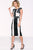 39492 Black and White Cap Sleeve Dress