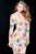 Long Sleeve Embroidered Cocktail Dress 39811
