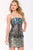 Strapless Straight Print Cocktail Dress 40434
