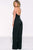 40470 Banded Plunging Halter Tuxedo Jumpsuit