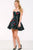 Strapless Embellished Floral Applique A-line Short Dress 40958