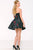 Strapless Embellished Floral Applique A-line Short Dress 40958