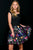 Off-Shoulder Print Cocktail Dress 41086