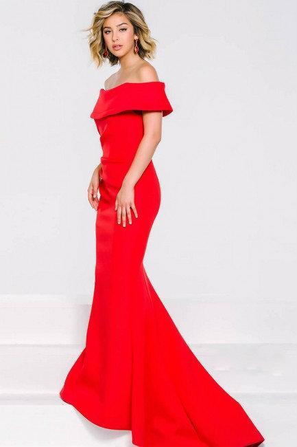 Elegant Off-the-Shoulder Neckline Prom Dress 42756
