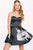 Strapless with Floral Applique A-line Short Dress 42872