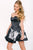 Strapless with Floral Applique A-line Short Dress 42872