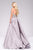 42920 Beaded Sleeveless Mikado Evening Gown