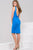43028 Knee Length Criss Cross Halter Sheath Dress