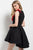 45122 Floral Accented High Low Dress