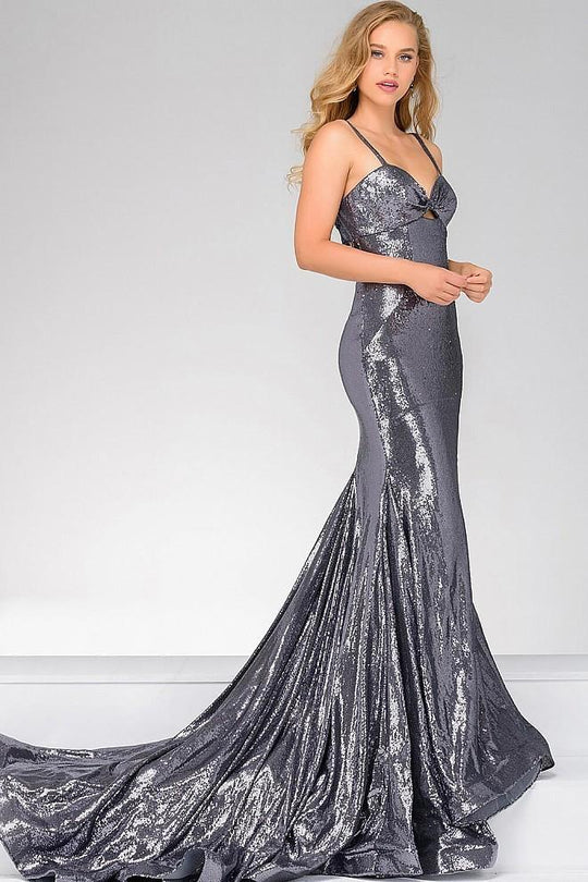 46811A Sweetheart Neck Empire Trumpet Gown