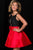 47035 Beaded Scoop Cocktail Dress with Bow