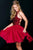 Pretty Embellished Short Dress in Halter Neckline 47510