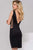 476331 Bateau Neck Sheath Dress With Lace Up Sides
