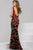 Beautiful Evening Gown in Colorful Floral Embroidery 50144