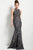 53083 Paisley Print Halter Mermaid Dress