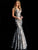 Jovani - Sequin Adorned Mermaid Evening Gown 65385  In Blue and Neutral