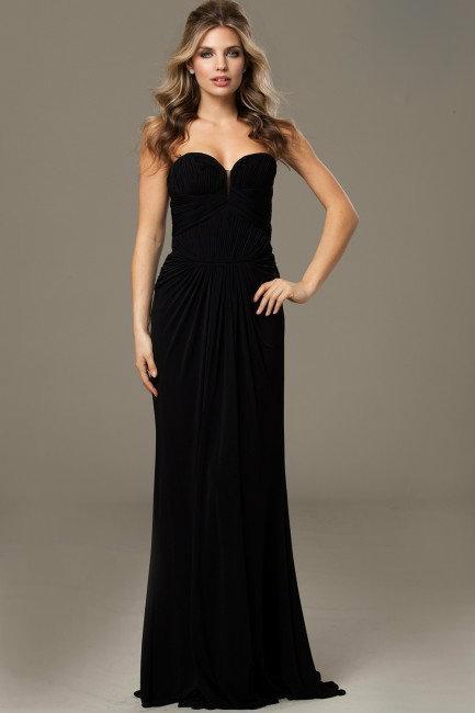 Ruched Strapless Jersey Evening Dress  89490