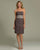 89933 Jeweled Ruched Semi-Sweetheart Sheath Dress