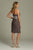 89933 Jeweled Ruched Semi-Sweetheart Sheath Dress