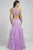 Illusion Neckline with Side Cutout Trumpet Evening Dress  89957