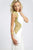 92881 Two Tone Beaded Jewel Sheath Dress