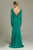 Oversized Bow with Long Sleeves V-Neck Sheath Dress 94067