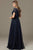 Attractive Short Sleeves Long Gown in Lace Appliques 98273