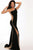 Mock One-Shoulder Sheer Back Mermaid Dress 98454