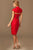 98467 Beaded Lace High Neck Cocktail Dress