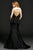 Jewel Neck Taffeta Trumpet Dress 98630