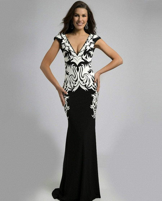 Detailed Cap Sleeve V-Neck Sheath Dress 99014