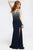 Crystal Embellished V-Neck Jersey Trumpet Dress 99044