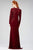 99314 Long Sleeve Appliqued High Slit Jersey Gown