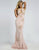 Elegant Halter Neckline Long Dress with Beaded Bodice 99489