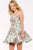 Jovani - Strapless Floral A-Line Cocktail Dress 41732 In Multi-Color