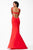 JVN25409 Fitted Jersey Keyhole Dress