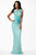 Stunning Sleeveless Jewel Neckline Long Gown JVN26843