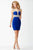 JVN27592 Bateau Encrusted Illusion Fitted Dress