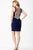 JVN27604 Sleeveless Crystal Embellished Jersey Dress