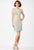 JVN27796 Cap Sleeve Beaded Short Fitted Dress