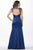 JVN31300 Cap Sleeve High Neck Illusion Gown
