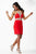 Beaded Halter Neck Fitted Cocktail Dress JVN31862